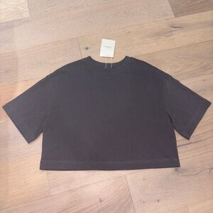 Bohme Charcoal Boxy Cropped Top